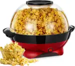 Popcornmaschine - 5.5L Großer Inhalt - HOUSNAT 800W Zuhause Popcorn Maker Machine mit Antihaftbes...