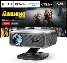 Smart Beamer 4K[Kompatibel mit Netflix] 3D Dolby Audio VISSPL 30000Lumen Autofokus/Auto Trapezkor...