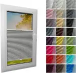 Premium Thermo Plissee mit Bohren I nach Maß I Breite 30-129 cm I Höhe 50-149 cm I Blickdicht und...