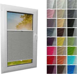 Premium Thermo Plissee mit Bohren I nach Maß I Breite 30-129 cm I Höhe 50-149 cm I Blickdicht und...