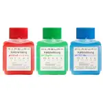 pH Kalibrierlösung Set 4.00, 7.00 und 10.00 - hergestellt in Deutschland, pH Pufferlösung je 50ml, Eichlösung Rot/Grün/Blau, Kalibrierflüssigkeit Set Eichflüssigkeit