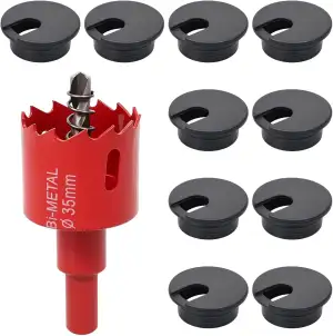 10 Stück Schreibtisch Kabeldurchführung Schreibtisch,Tisch Kabeldurchführung,mit