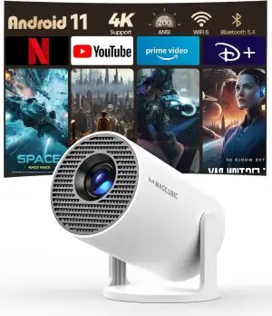 Magcubic Mini Beamer 4K Unterstützt, Smart Projector 5G WiFi 6 BT 5.4, Mini Proj