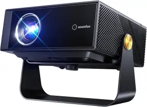 SOOMFON Smart Beamer 4K Heimkino - Kleiner Beamer für Handy Autofokus ＆ Trapezko