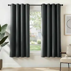 Deconovo Gardinen Blickdichte Vorhänge Verdunklungsvorhänge 2er Set H175 x B140 