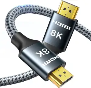ARISKEEN 8K HDMI 2.1 Kabel 10M, 48Gbps High Speed Nylon Geflochtenes HDMI Kabel,