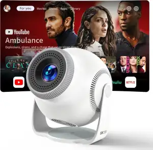 Mini Beamer, Projektor, Mini Projector 1080P Full HD, 480 ANSI Lumen, Android 14