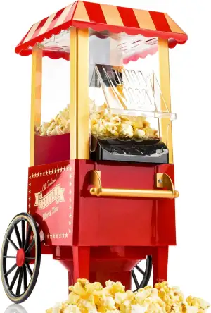 Gadgy Popcornmaschine Heißluft - Retro Popcorn Maker - Popcorn Maschine für Fett
