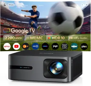 Beamer 4K Tageslicht mit Google TV 14.0, 2200 ANSI, MEMC, HDR10, 40W Dolby Audio