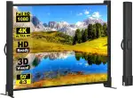 Beamer Leinwand mit Ständer, 50 Zoll 4:3, Tragbar Projektor Leinwand, Einfach Aufzustellen und Zu...
