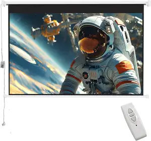 INMOZATA Motor Leinwand Beamer Elektrisch 212cm, Bild 186 x 105 cm(84 Zoll), For
