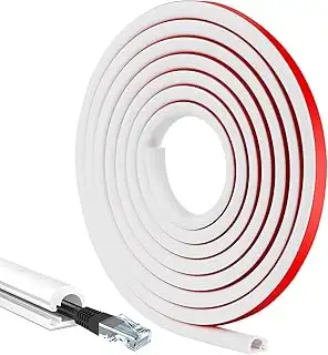 3 Meter Minikabelkanäle Flexibler Kabelkanal Halbrund, Selbstklebend Halbrunde Kabelabdeckung Hal...