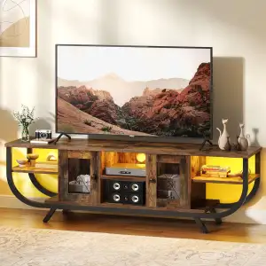 YITAHOME Industrielles TV-Schrank,140cm TV Lowboard für Fernseher bis zu 55 Zoll