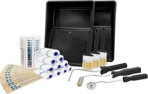 RESION – Fiberglas-Set mit Belüftungswalze – 10 Laminierwalzen – 5 Mischbecher –