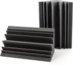 ACOUSPANEL Bassfalle 2 Stück Akustikschaum, Bass Trap 40x28x20cm, Effektive Schalldämmung für niedrige Frequenzen, Anthrazitgrau Unkomprimiert