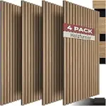 tectake® 3D Akustikpaneele 120 x 60 x 2,1 cm, Holz Optik Paneele, Wandpaneele in Holzoptik als Schal