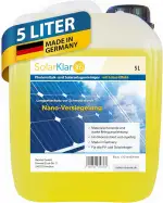 SolarKlar365 Photovoltaik- und Solaranlagen Reiniger | PV Anlage reinigen | Lotuseffekt langanhaltender Schutz, starke und materialschonende Reinigung 5 Liter