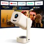 Yaber Mini Beamer【Turbo Sonic Bass & HDR 10】 T1 Pro Smart Beamer Heimkino Native 1080P, Bluetooth...