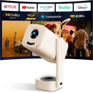 Yaber Mini Beamer【Turbo Sonic Bass & HDR 10】 T1 Pro Smart Beamer Heimkino Native