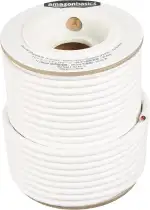 Amazon Basics Lautsprecherkabel - 14 AWG (1,63 mm), 99,9 % sauerstofffreies Kupfer, 30.5 m, Weiß