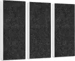 platino24 Schallabsorber-Set Colore aus Basotect G+ mit Akustikfilz, 3 Elemente in Anthrazit je 825x275x50mm, Verbesserung der Raumakustik