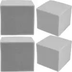 VANZACK 4 Stück Teiliges Schallabsorbierender Akustikschaumwürfel Bass Traps Schalldämpfende Wand...