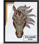 Schattenfugenrahmen für Leinwände auf Keilrahmen | Farbe: Schwarz | Größe: 70 x 100 cm | Rahmen o...