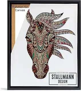 Schattenfugenrahmen für Leinwände auf Keilrahmen | Farbe: Schwarz | Größe: 70 x 