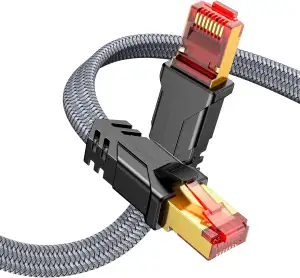 SNOWKIDS Cat 8 LAN Kabel 5meter - Netzwerkkabel 5m 40Gbps Hohe Geschwindigkeit, 