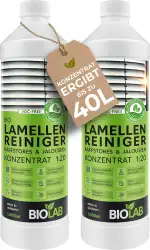 BIOLAB Lamellen Reiniger Konzentrat 1:20 (2 x 1 Liter) Jalousien & Raffstore Reiniger - Lamellenreiniger & Jalousienreiniger