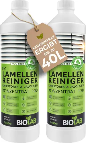 BIOLAB Lamellen Reiniger Konzentrat 1:20 (2 x 1 Liter) Jalousien & Raffstore Rei