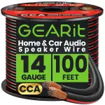 GEARit CCA Lautsprecher kabel 2 x 2,50 mm² 30 Meter Audio Kabel 14 AWG Speaker Cable HiFi Boxkabel 2 Adriges für Audiosystem/Heimkino/Auto Schwarz