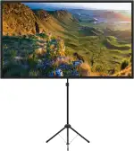 Beamer Leinwand mit Stativ, Tragbar Projektor Leinwand 80 Zoll, 16:9, 4K HD ProjektionLeinwand, L...