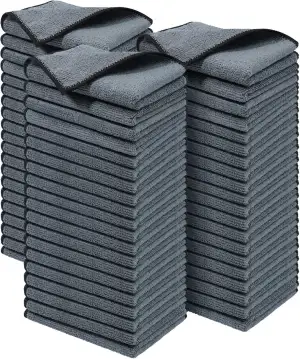 Mikrofasertücher, 60 Stück Mikrofaser Reinigungstücher, 280GSM Geschirrtücher, Super Saugfähiges, Extrem Weicher für die Pflege von Auto, Motorrad und Haushalt, 30x20CM