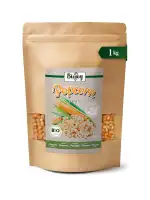 Biojoy BIO-Popcornmais (1 kg), ungesüsst und ungesalzen, Kino Popcorn-Mais