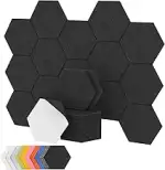 Hexagon Akustikpaneele selbstklebend 18 Stücke, TONOR Schallabsorber Schallschutz mit Hochdichte Wan