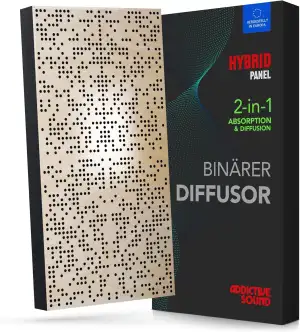 Addictive Sound Binary Diffuser Hybrid Akustikpanel - Holz-Diffusor & Absorber -