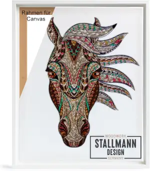 Schattenfugenrahmen für Leinwände auf Keilrahmen | Farbe: Weiß | Größe: 70 x 100