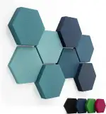 Schallabsorber Akustikpaneele [8 Stk.] für spürbar reduzierte Geräusche I Modernes Akustikbild aus Hexagon Akustikplatten I Unbedenkliche Wand Paneele hergestellt in der EU I 3D Panels