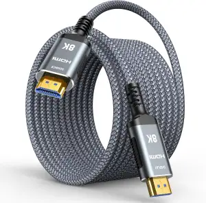 Highwings 15M Glasfaser 8K HDMI Kabel - (Unidirektional, SOURCE/DISPLAY) 48Gbps 