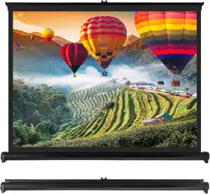 Pyle Leinwand Beamer, 50 Zoll Projector Screen für Wand/Decke, Tragbar & Faltbar