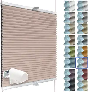 SchattenFreude Waben-Plissee für Fenster | 100% verdunkelnd/Blackout | Mit Klemm