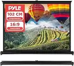 Pyle Beamer Rollo- Leinwand, 40 Zoll 91x68cm, 4:3 4K Projektorleinwand Ausziehbar & Tragbar mit S...